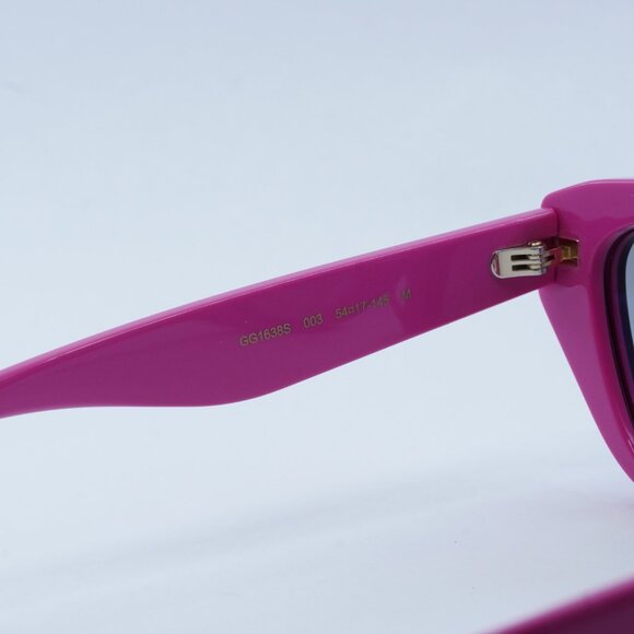Gucci GG1638S 003 Sunglasses Burgundy/Fuchsia Cat Eye Frame, Pink Lenses - Picture 6 of 11